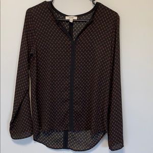 Meraki black and brown blouse